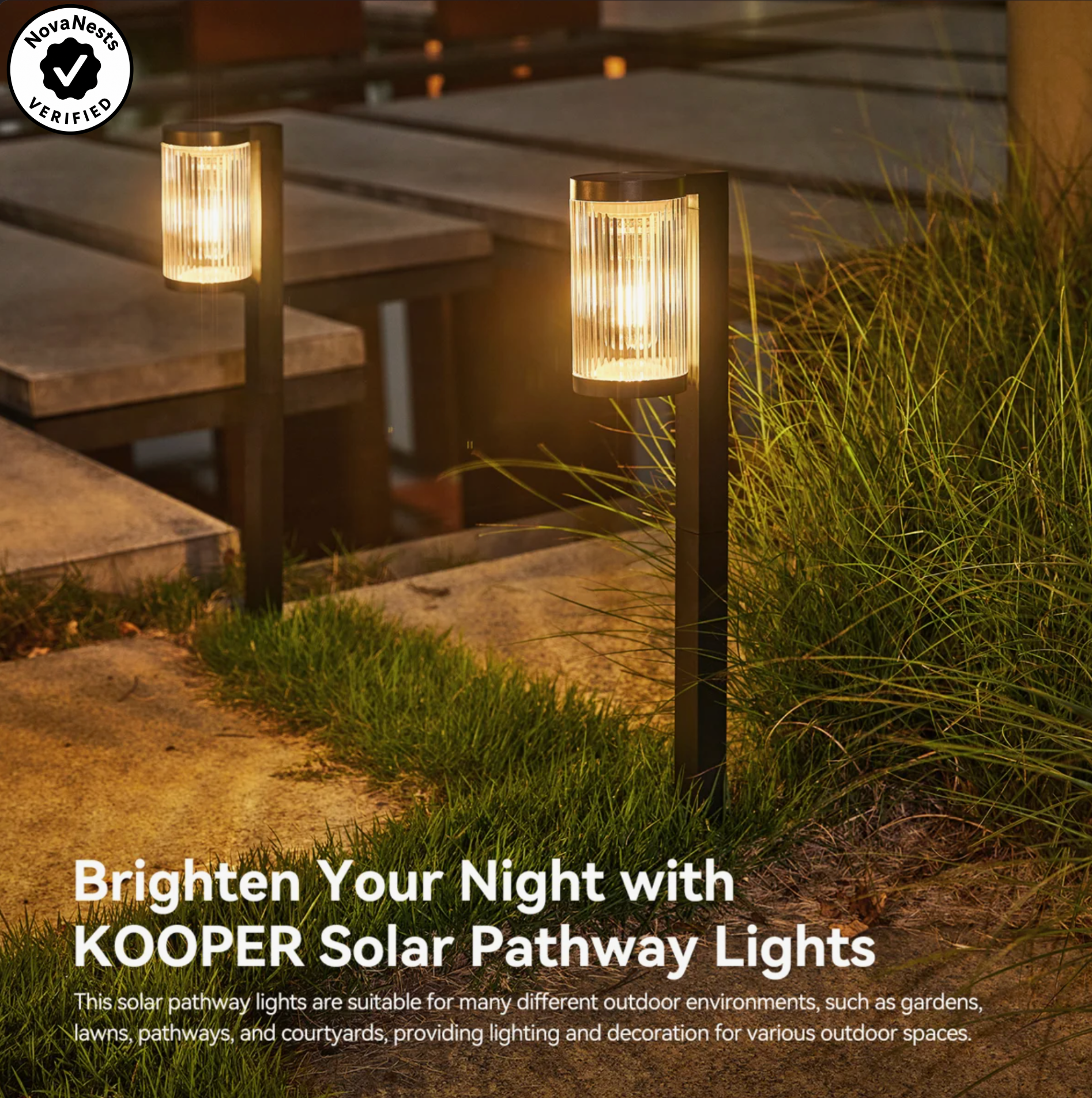 Solar Pathway Lights, IP65 Waterproof