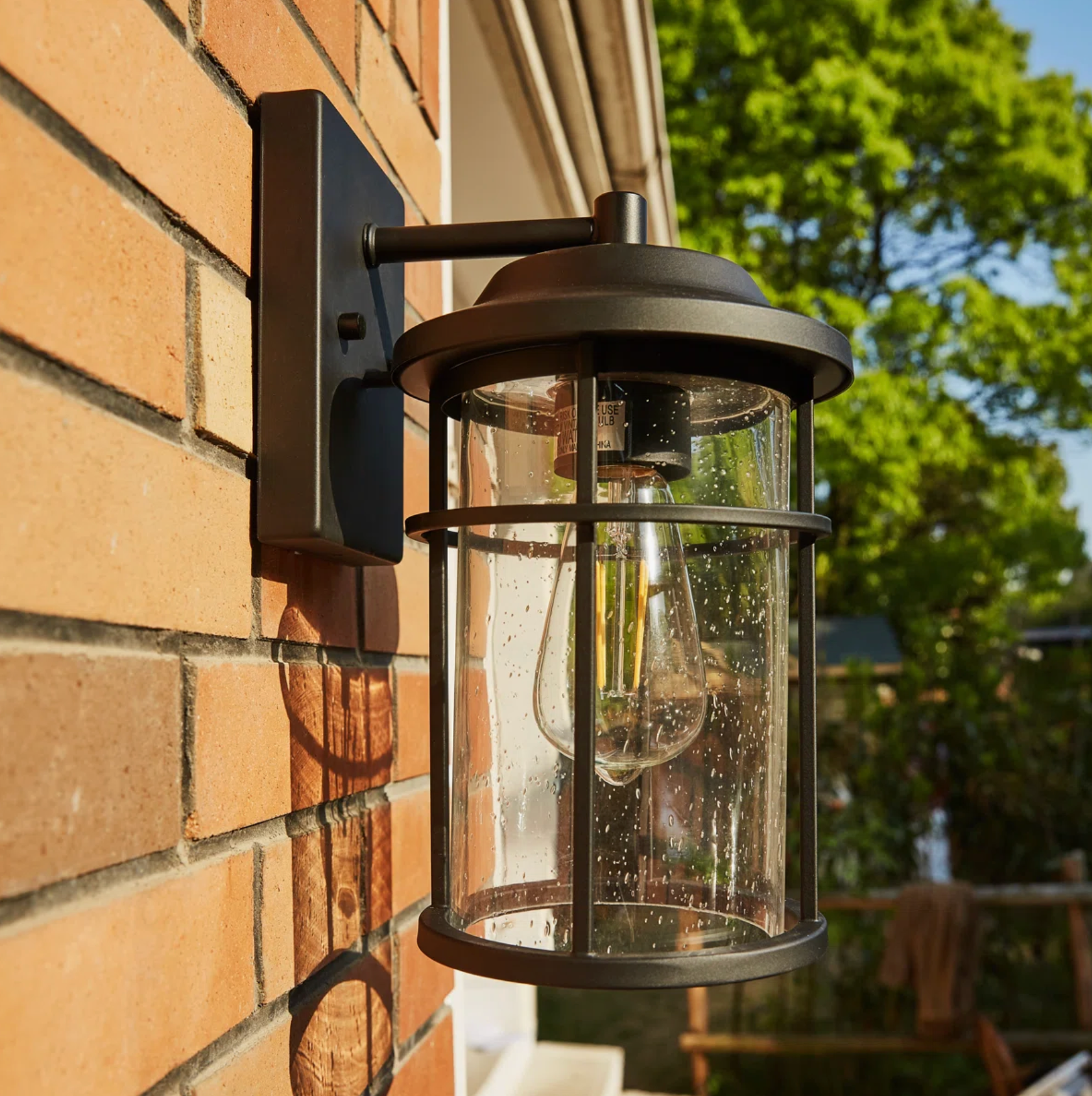 Seeded Glass Outdoor Wall Light