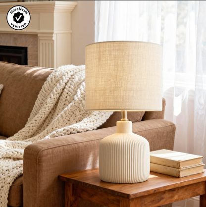 Cream Ceramic Table Lamp