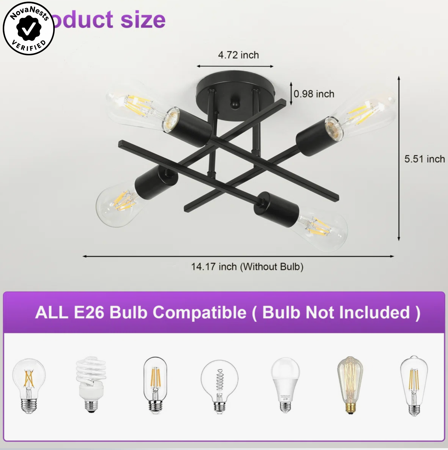 Sputnik Linear Flush Mount