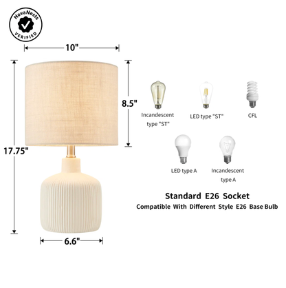 Cream Ceramic Table Lamp