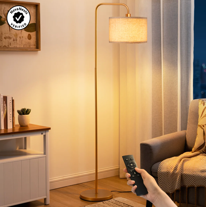 63 in Arched Floor Lamp with Dimmable Bulb and Remote
