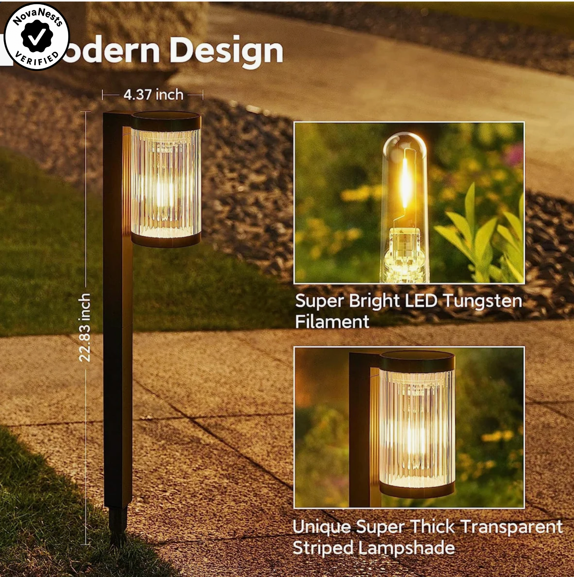 Solar Pathway Lights, IP65 Waterproof