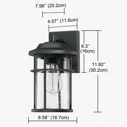 Seeded Glass Outdoor Wall Light